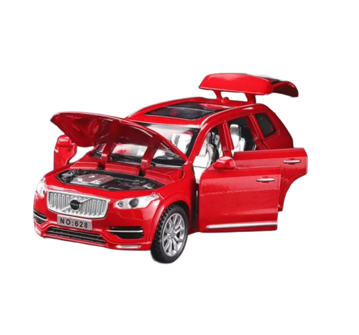 SUV Familj Premium Mini Bilmodell - Skala 1:32 Med Ljud & Ljus - Röd