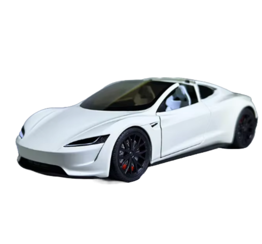 EV Sport Premium Bilmodell Skala 1:24 Ljud & Ljus - Vit