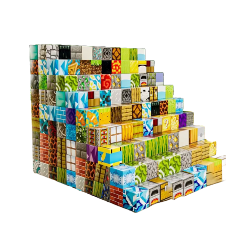 Magnetiska Byggklossar TV-spel-motiv 2 Figurer - 55 Bitar