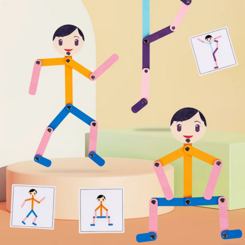 Trämänniska Leksaksset– Montessori Leksak - Kille