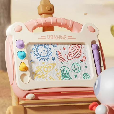 Magnetisk Ritbräda – Montessori Leksak - Rosa