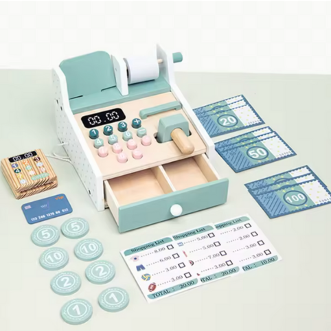 Kassa – Funktionell Kassaleksak i Trä