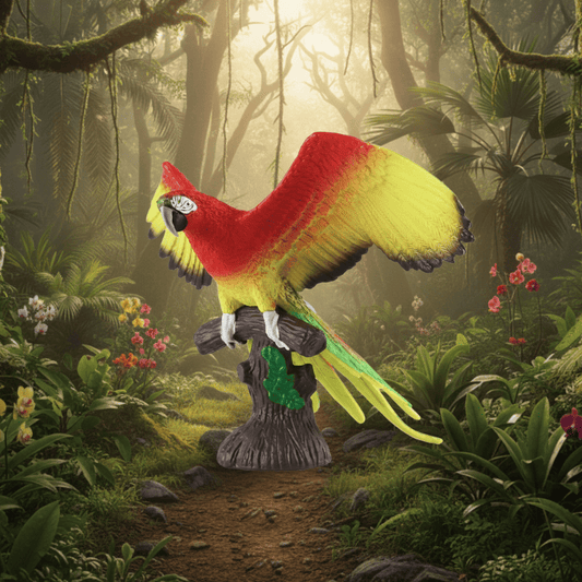 Papegoja Psittacidae Leksaksmodell – Fågelns Drömvärld