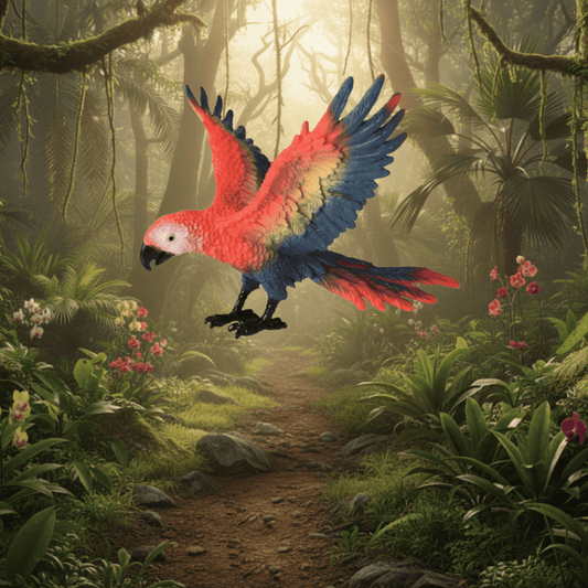 Macaw Leksaksmodell – Fågelns Drömvärld