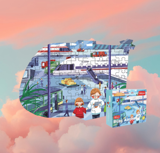 Flygplats Pussel – Montessori Lärande för Barn