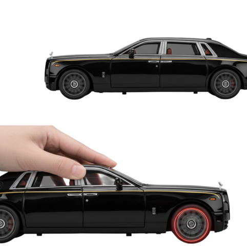 Lyxbil Premium Bilmodell - Skala 1:18 med Ljus