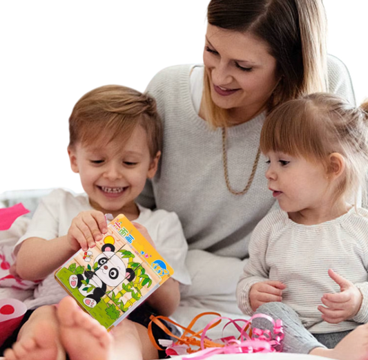 3D Puzzle Blocks for Toddlers 6 in 1 - Motor Skills and Play in One