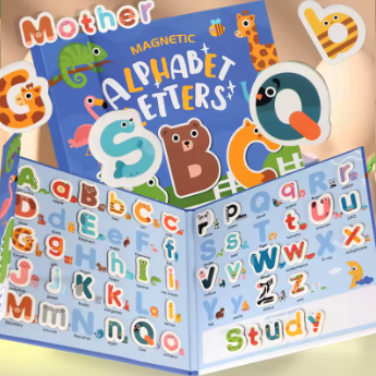 Magnetiska Bokstavskort – Montessori Aktivitetsbok