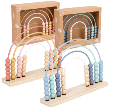 Träabacus för Barn – Montessori Matte och Lek