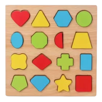 Montessori Pussel Olika Former för Småbarn