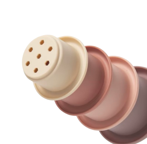 Silikon Stapelkoppar – Pedagogisk Byggleksak för Småbarn