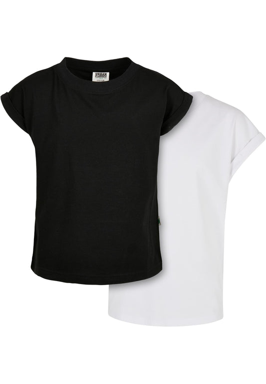 UC Girls Organic Extended Shoulder Tee 2-Pack