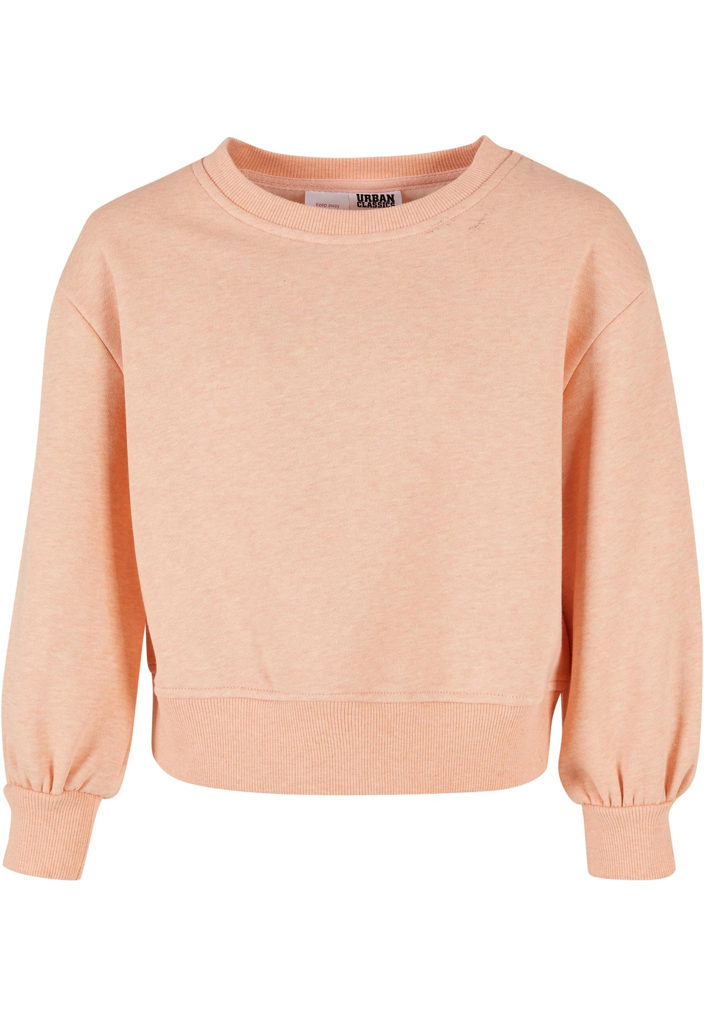 Girls Oversized Color Melange Crewneck papaya melange 158/164 - papaya melange 110/116