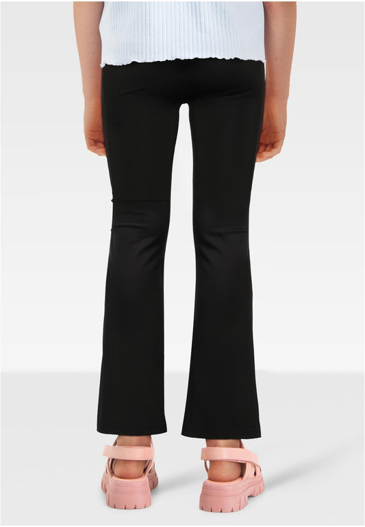 Girls Recycled High Waist Flared Leggings black 158/164