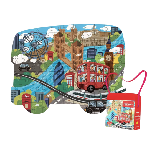 London Buss Pussel – Montessori Lärande för Barn