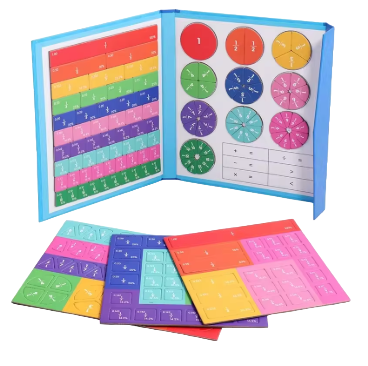 Montessori Magnetisk Bråkpussel – Matte och Lek