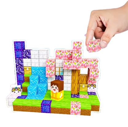 Magnetiska Byggklossar TV-spel-motiv - 100 Bitar