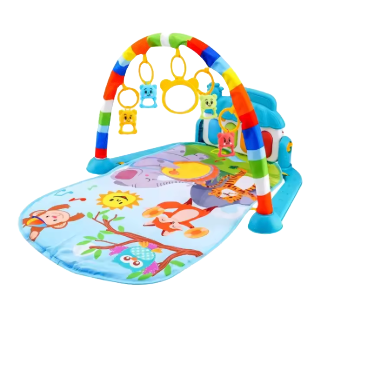 Babygym Med Piano Mörk färg – Lärande och Lek för Din Bebis