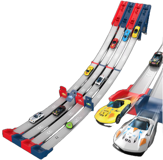 Katapult Bilbana med 3 Banor - Tävlingsbana