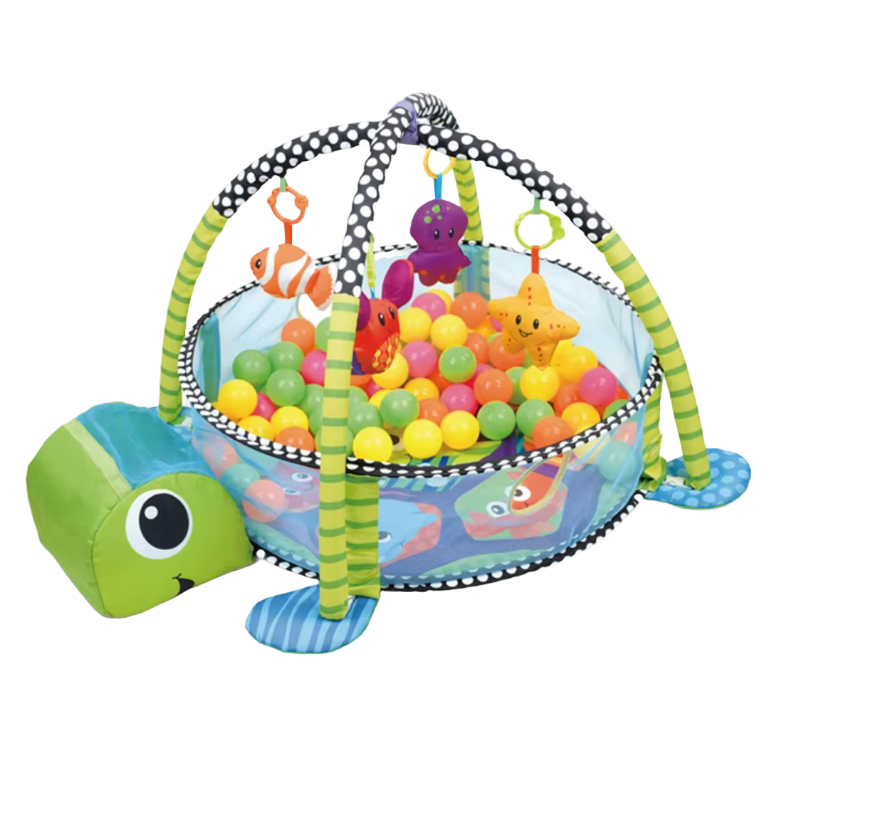 Babygym Sköldpadda Multifunktionellt med Vägg & Leksaker