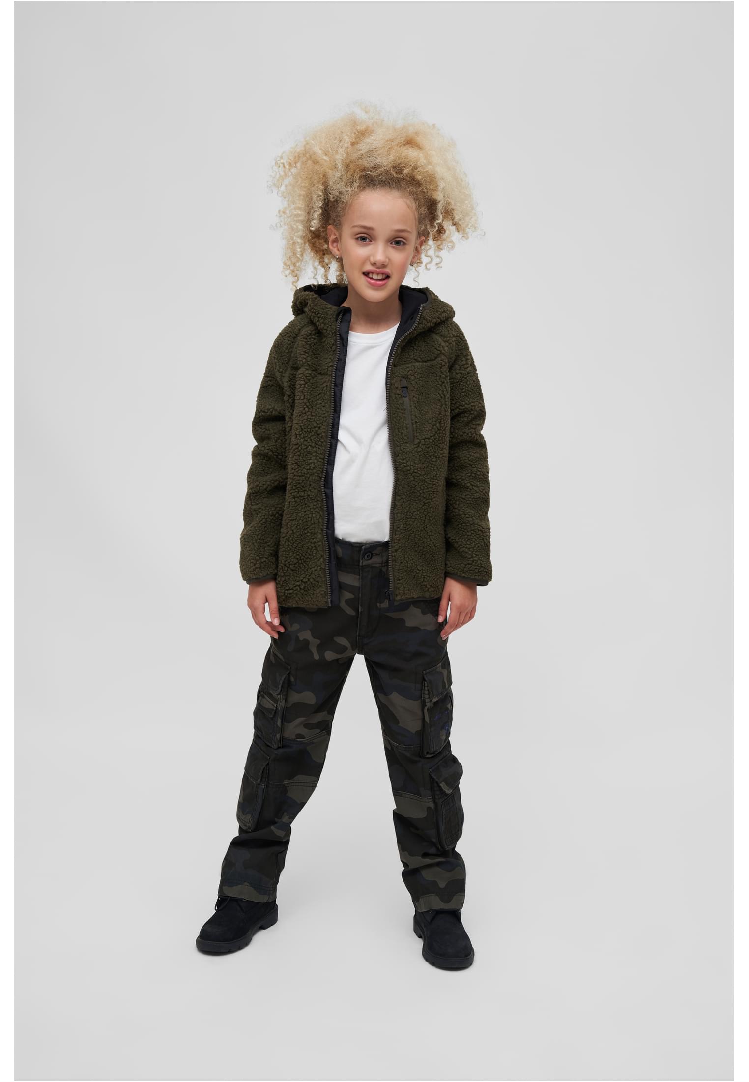 B Kids Teddyfleecejacket Hood - olive 170/176