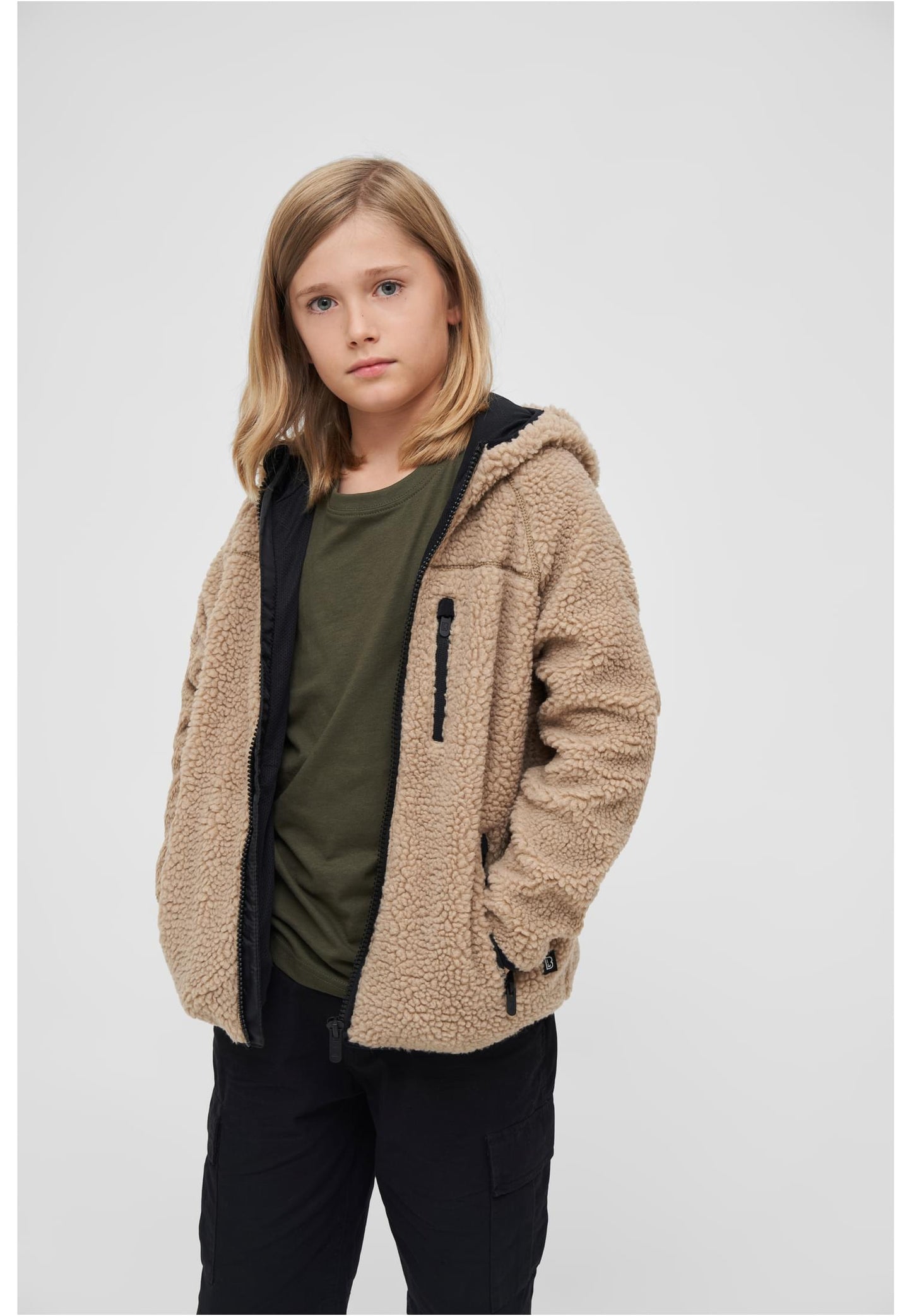 B Kids Teddyfleecejacket Hood - beige 134/140