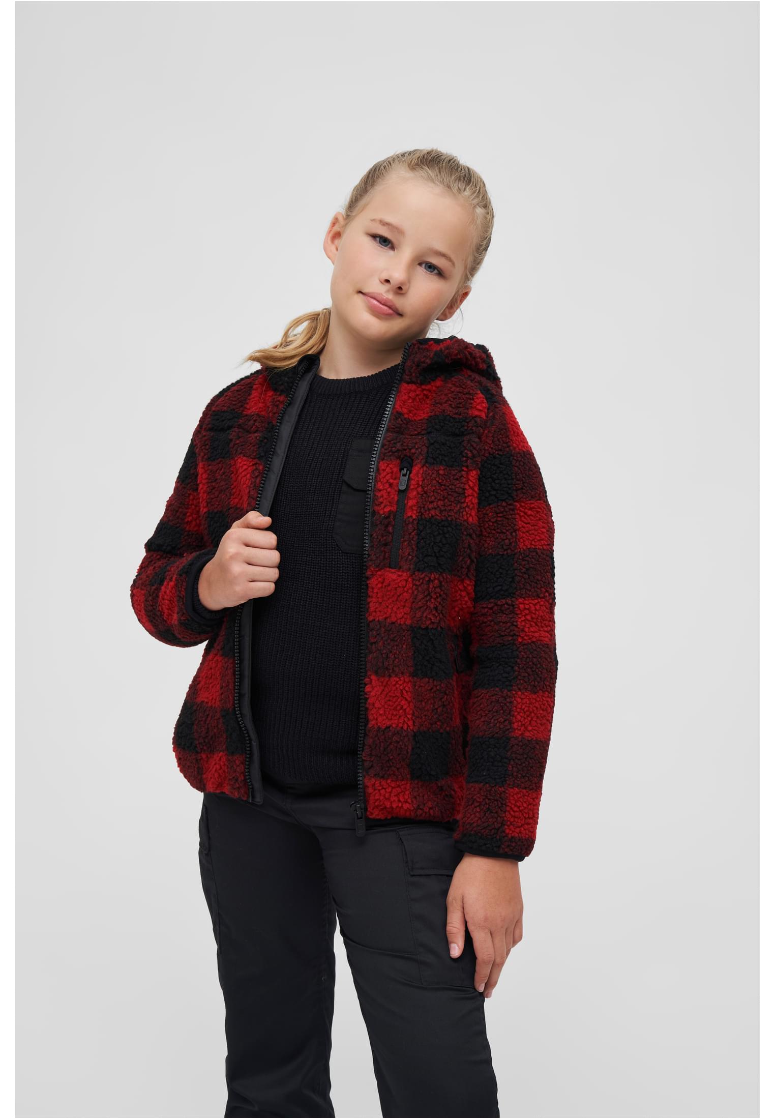 B Kids Teddyfleecejacket Hood - red 170/176