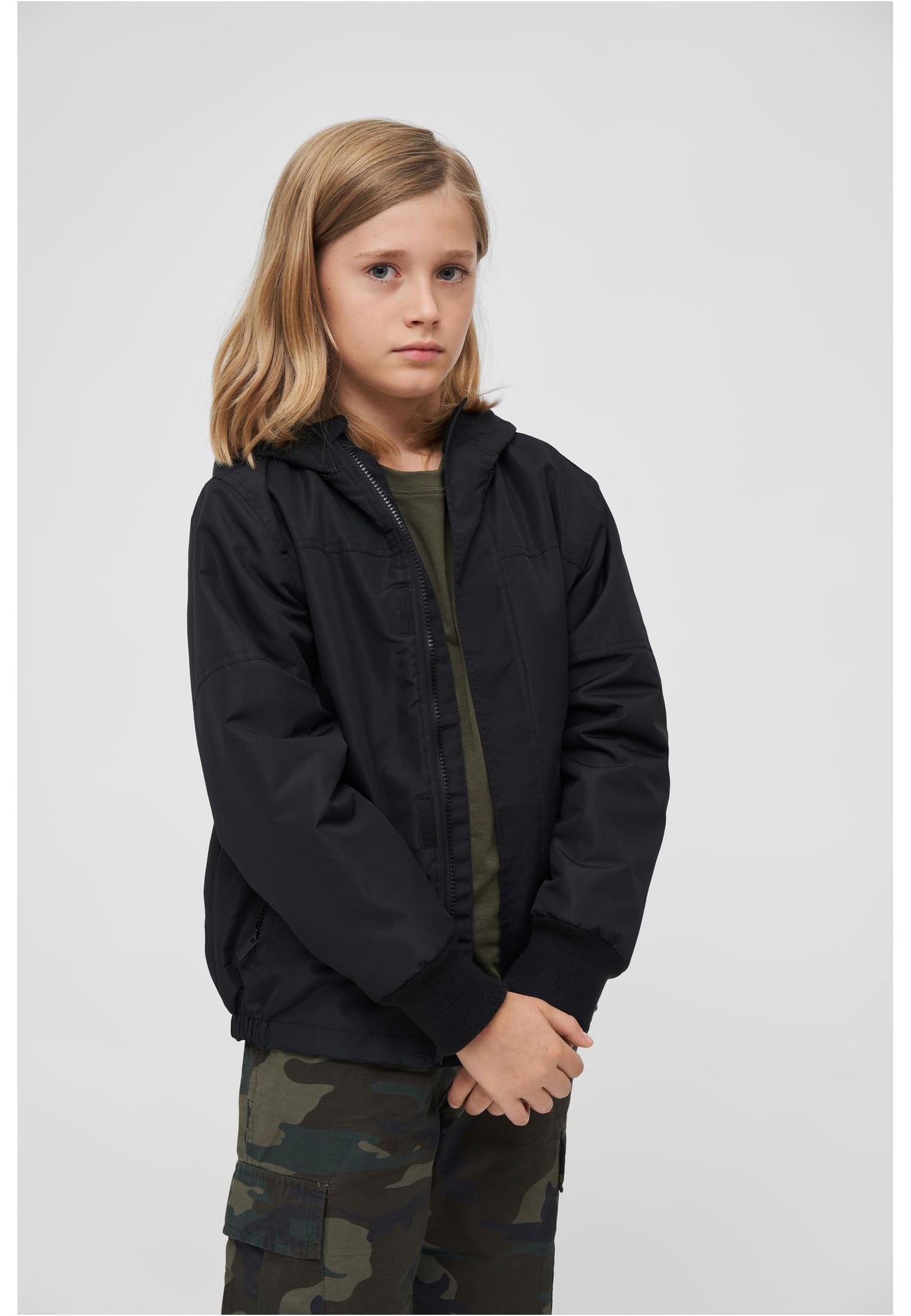 B Kids Windbreaker Frontzip - black 122/128