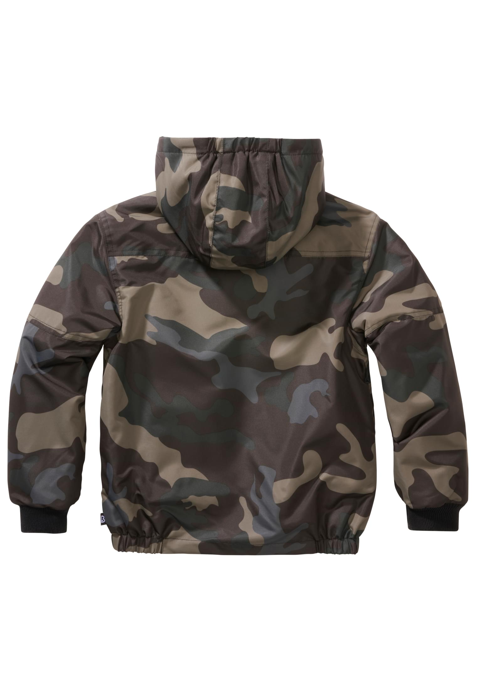 B Kids Windbreaker Frontzip - black-camo 170/176