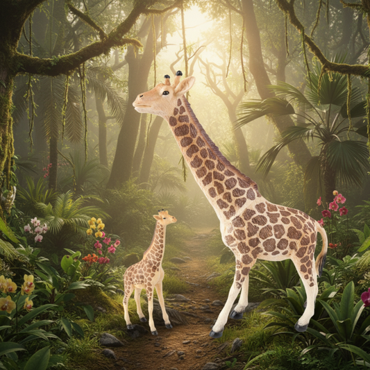 Realistisk Giraff Modell – Upptäck savannens djur