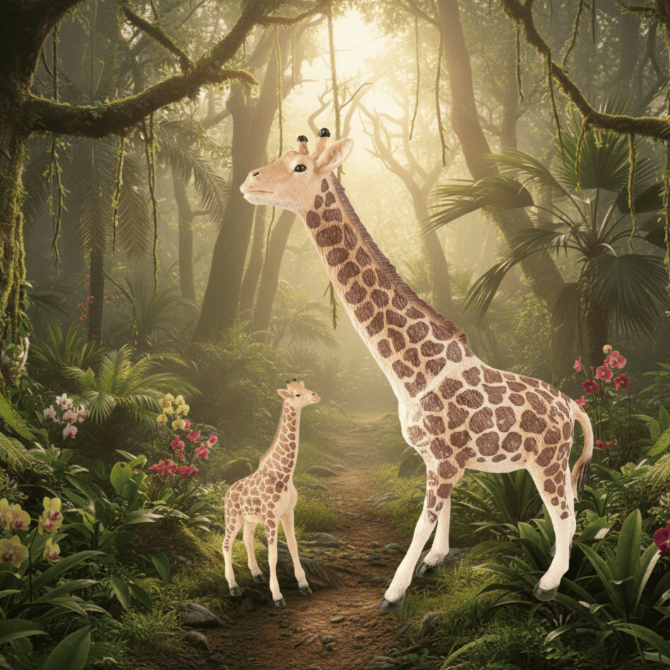 Realistisk Giraff Modell – Upptäck savannens djur