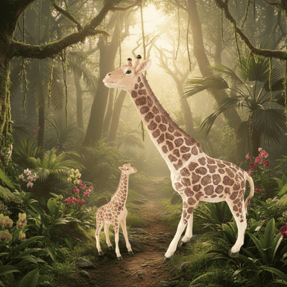 Realistisk Giraff Modell – Upptäck savannens djur