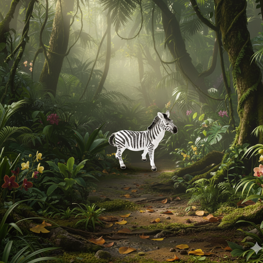 Realistisk Zebra Modell – Upptäck savannens djur