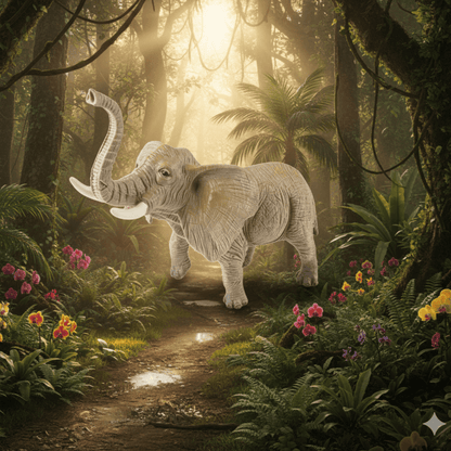 Realistisk Elefant Modell – Upptäck savannens djur