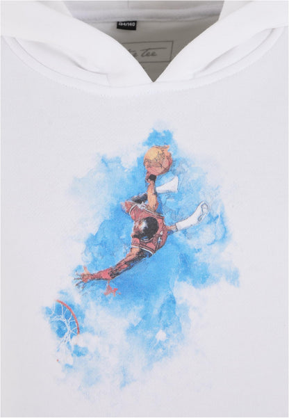 MT Basketball Clouds Hoody Kids från sidan mot ljus bakgrund