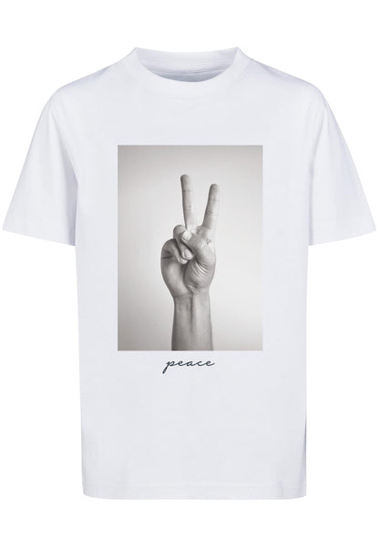 MT Kids Peace Sign Tee - white 110/116