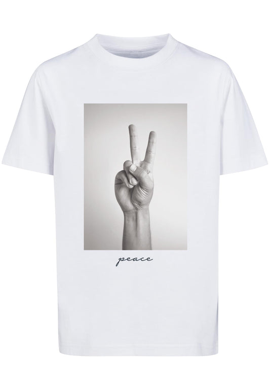 MT Kids Peace Sign Tee - white 110/116