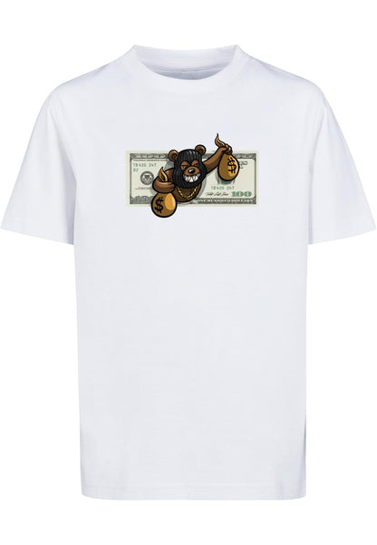 MT Kids Money Bear Tee - white 110/116