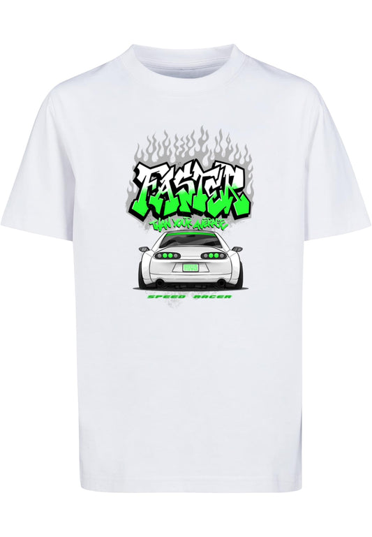 MT Kids Faster Than Your Average Tee - white 110/116