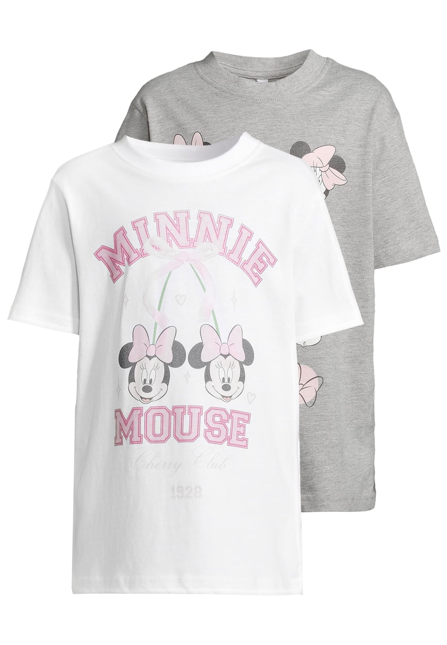 T-Shirt 2 Pack Minnie Mouse framifrån mot ljus bakgrund