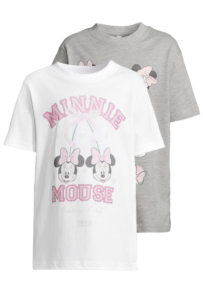 T-Shirt 2 Pack Minnie Mouse framifrån mot ljus bakgrund