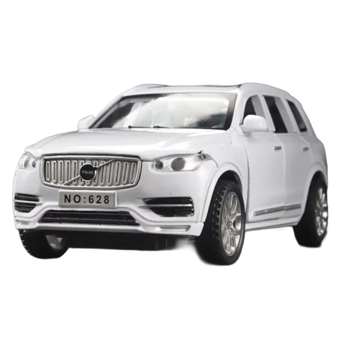 SUV Familj Premium Mini Bilmodell -  Skala 1:32 Med Ljud & Ljus - Vit