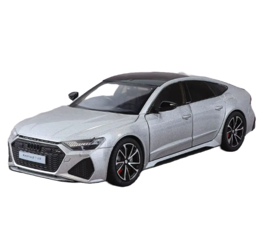 Sportbil Premium Mini Bilmodell - Skala 1:24 Med Ljud & Ljus - Silver