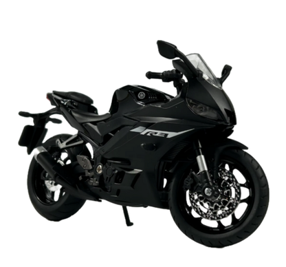 Motorcykel Premium Mini MC Modell - Skala 1:12 Lysande Lyktor