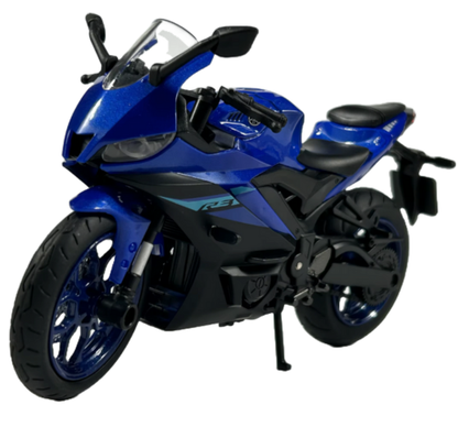 Motorcykel Premium Mini MC Modell - Skala 1:12 Lysande Lyktor