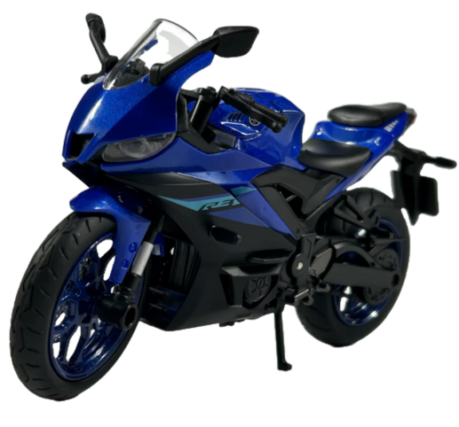 Motorcykel Premium Mini MC Modell - Skala 1:12 Lysande Lyktor