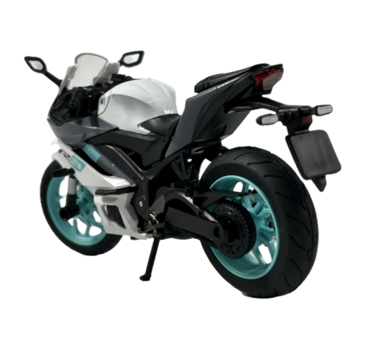 Motorcykel Premium Mini MC Modell - Skala 1:12 Lysande Lyktor