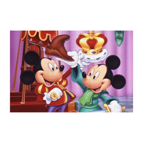 Tecknat Pussel för Barn – Kungligt motiv med 108 Bitar