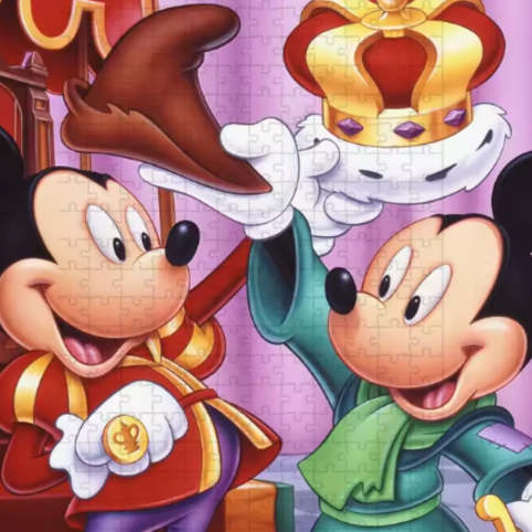 Tecknat Pussel för Barn – Kungligt motiv med 108 Bitar