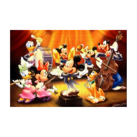 Tecknat Pussel för Barn – Orkestermotiv med 108 Bitar